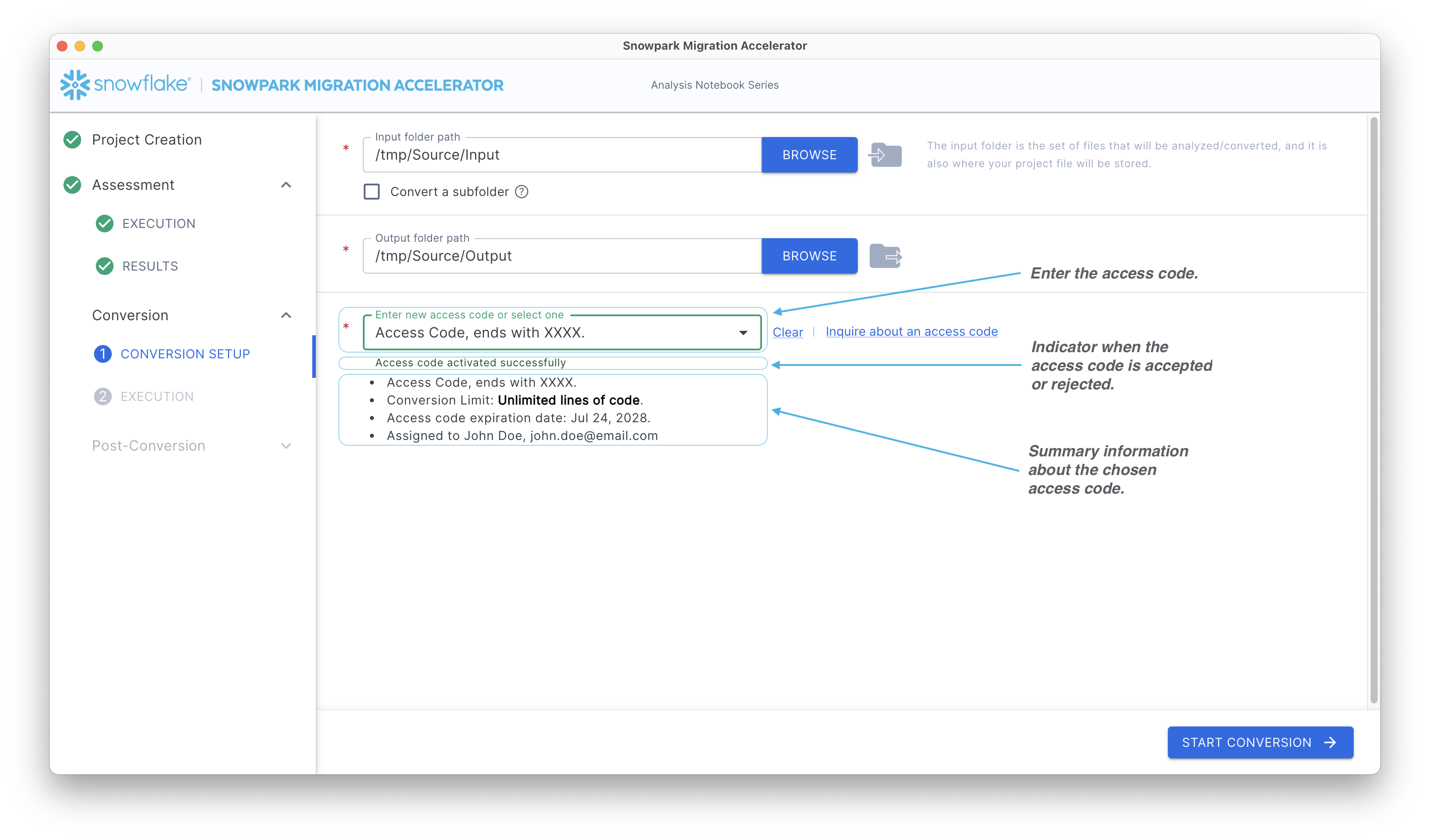 Enter a New Access Code