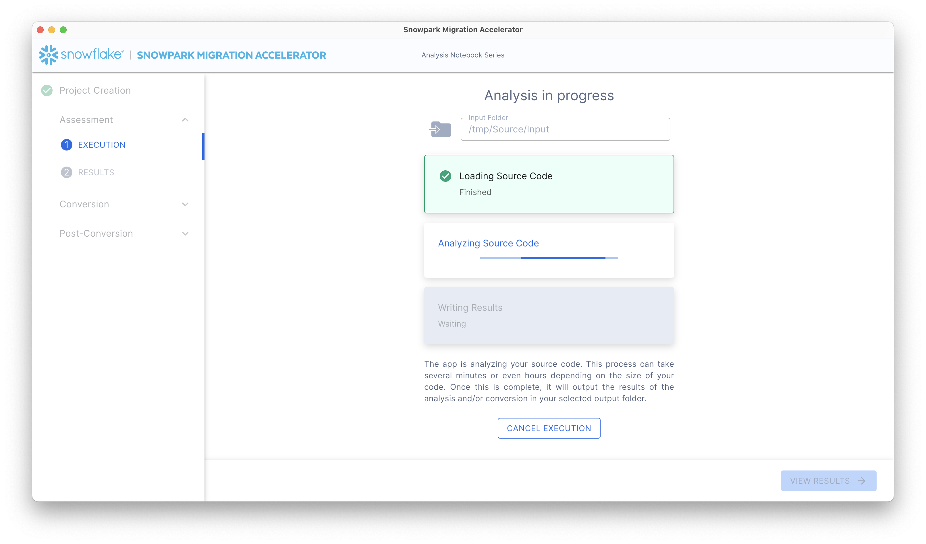 Analysis in Progress