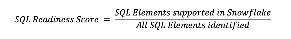 SQL Readiness Score Calculation