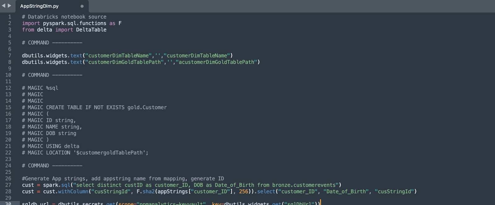 DBX Notebook Example