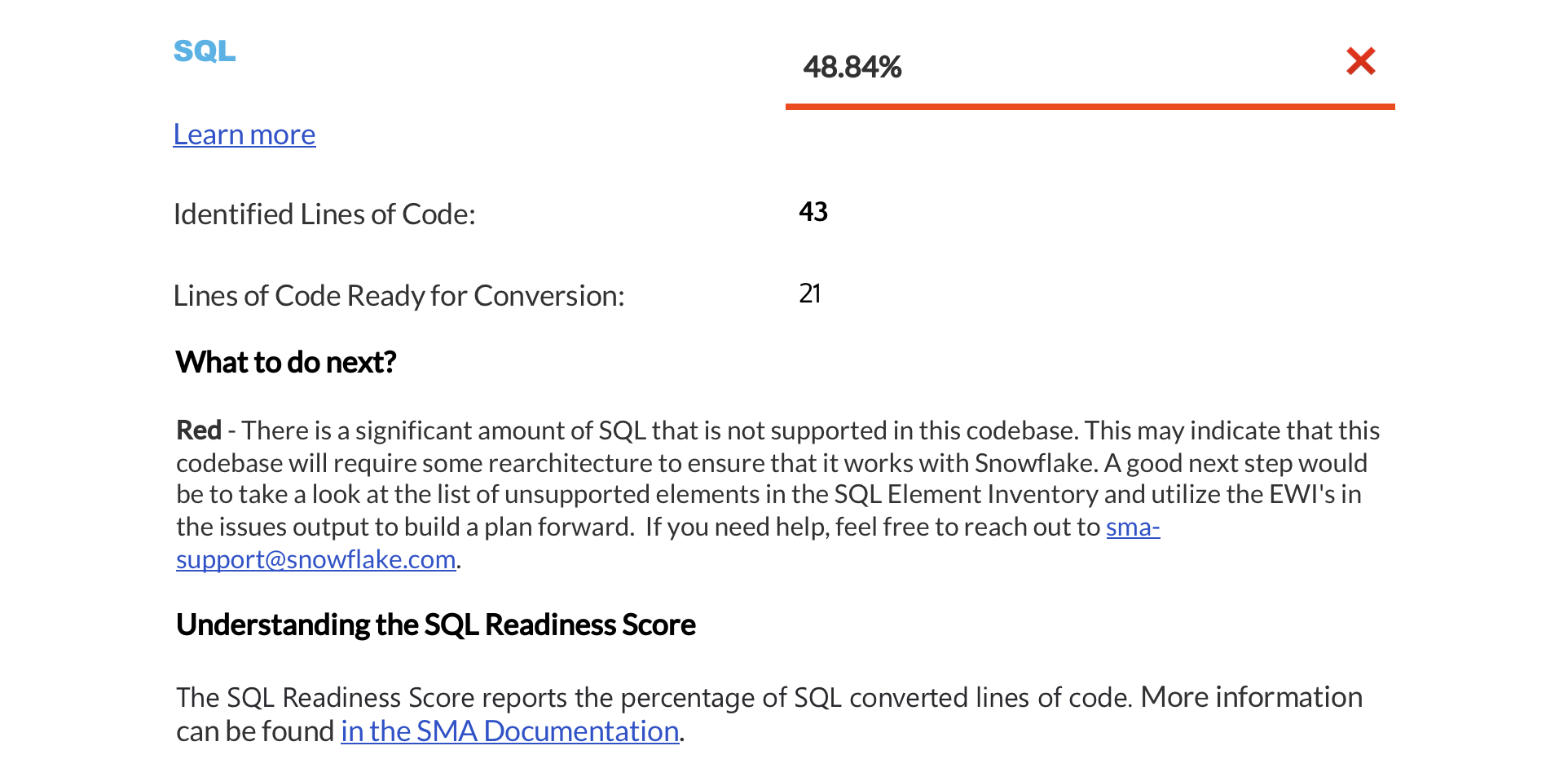 SQL Readiness Score