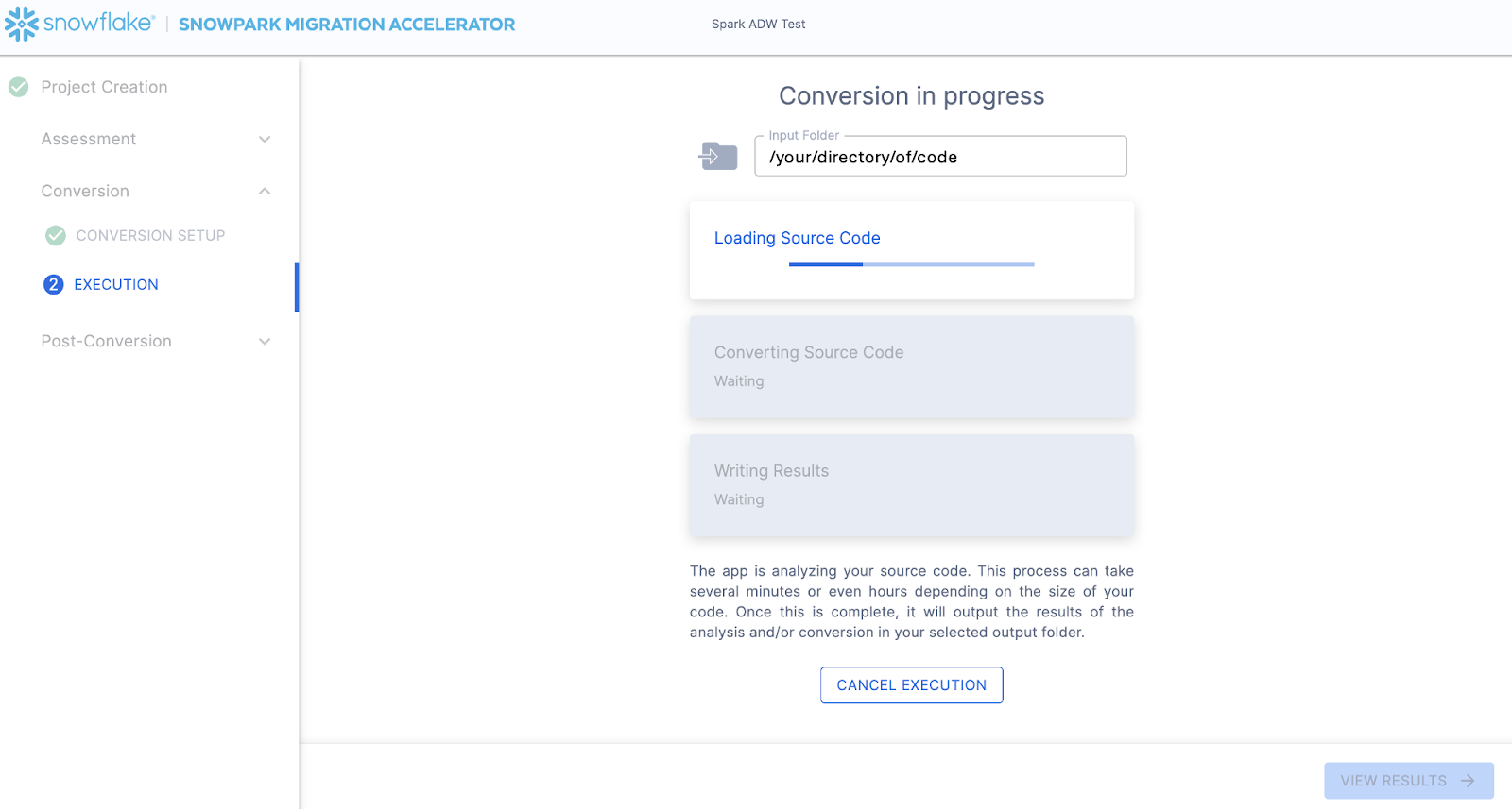 Conversion progress