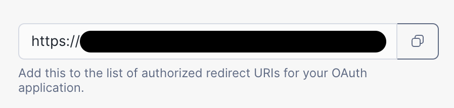 OAuth redirect URL