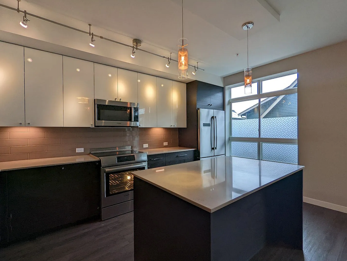 Photograph of kitchen after remodeling
