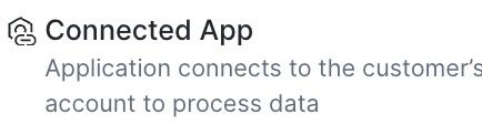 Connected App data product type option in Provider Studio