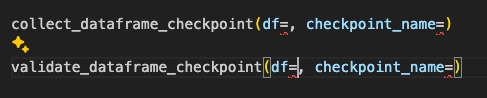 Collector and validator checkpoints
