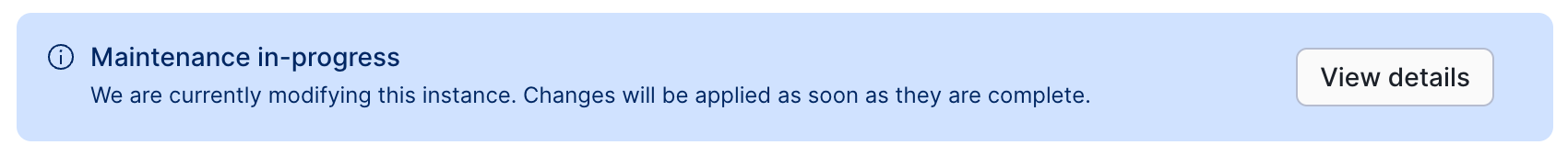 Snowflake Postgres maintenance in-progress banner