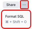 Format SQL query