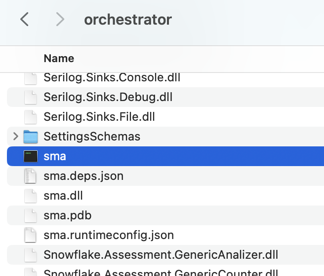 SMA CLI in the Orchestrator Directory