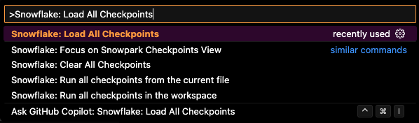 Load All Checkpoints Command