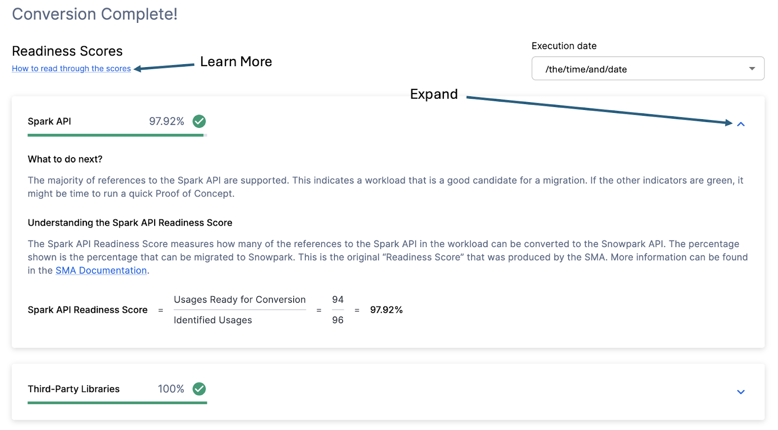 View readiness scores